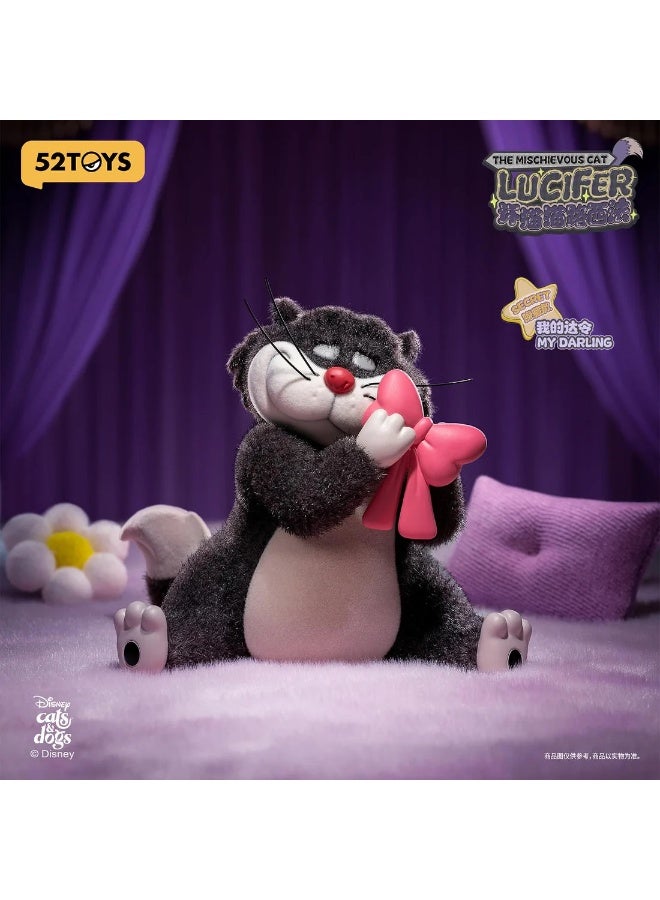 52TOYS صندوق مفاجآت: دمية لوسيفر "القط المشاغب" من فيلم ديزني، قطعة واحدة عشوائية، مجسم بملمس فرو قط حقيقي - Image 2
